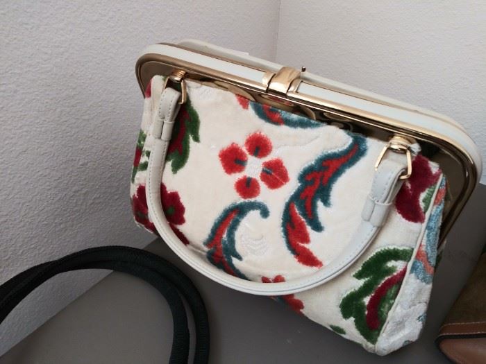 Vintage clutch carpet bag