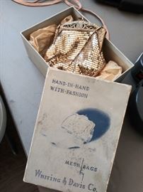 Vintage Whiting & Davis mesh bag with original box
