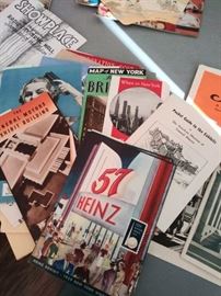 Vintage paper ephemera from 1939 NY Worlds Fair trip