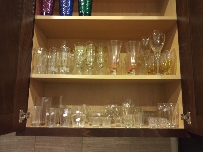 Vintage glass and stemware