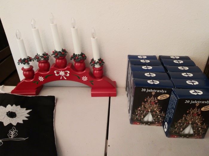 Vintage Swedish lights and candles