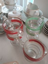 Vintage entertaining glassware