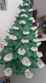 Vintage musical ceramic lighted Christmas tree