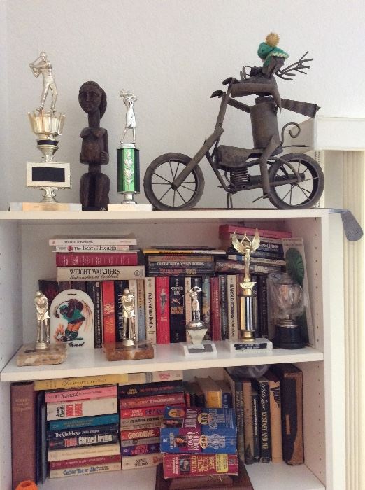 Books and Golf Trophies