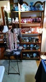 Costume jewelry and beautiful china and glass pieces