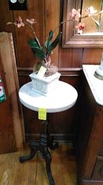 Victorian marble top plant stand