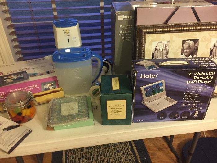 we have several unopened small appliances, gifts, etc