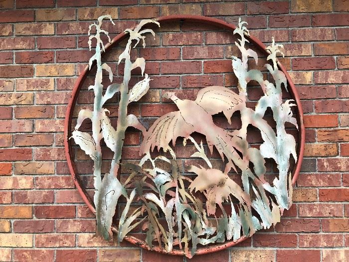 Large Hand Made Metal Art - Nebraska Prairie Scene