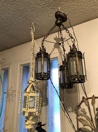 Vintage Hanging Metal Lamps
