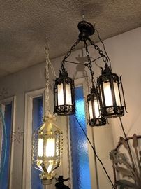 Vintage Hanging Metal Lamps