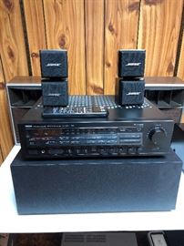 Vintage Bose and Yamaha 