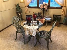 Wrought Iron Bistro Table and Chairs