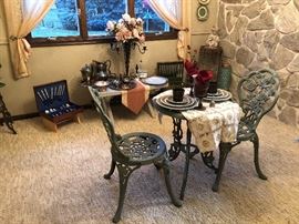 Wrought Iron Bistro Table and Chairs
