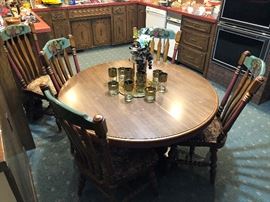 Hand Painted Round Kitchen Table and Chairs