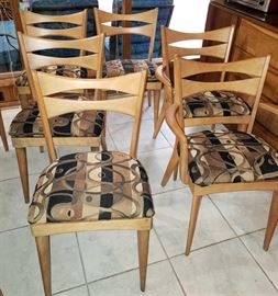 Set of 6 Heywood-Wakefield "Cat's Eye" M1533C Dining Chairs
Two arms, four sides.
Sable #19