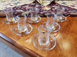 Turkish Tea set with Turkish elephant Runner and Decorative runner