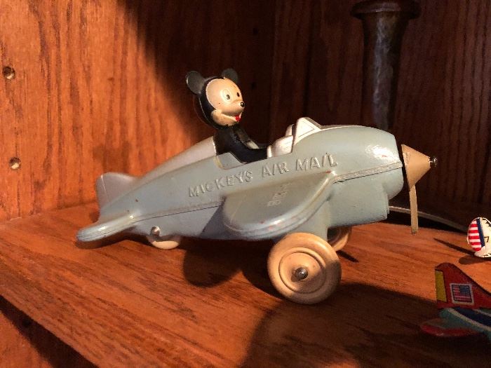 Vintage blue Mickey's Air Mail plane
