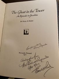First Edition "The Ghost in the Tower", signed