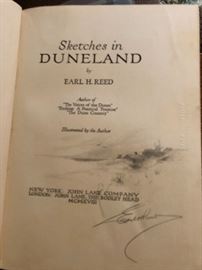 Sketches in Duneland by Earl H Reed; autographed copy
