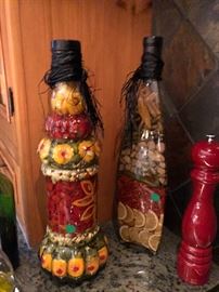 Decorative vegetable bottles