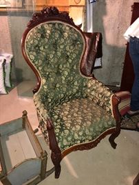 Vintage carved wooden chair