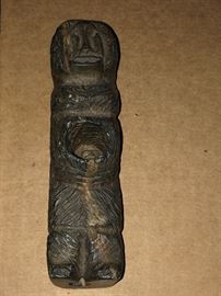 Indian artifact; hand carved pipe