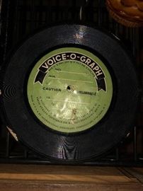 Vintage Voice-O-Graph recording record