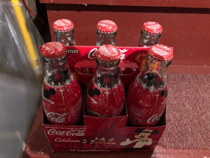 Vintage Coca Cola Celebrate Mickey 75 InspEARations, unopened 6 pack