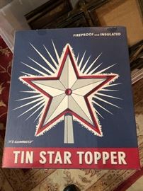 Vintage NOMA Tin Tree Star Topper