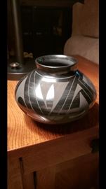 Mexican black-on-black Arminda Silveira signed vase