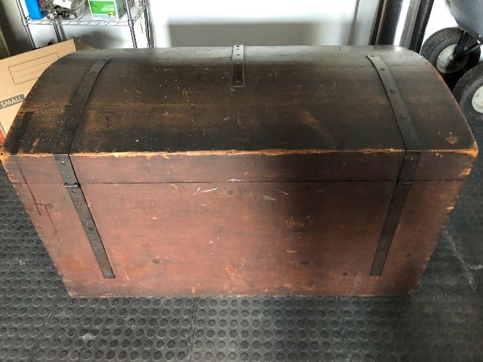 Vintage large steamer trunk