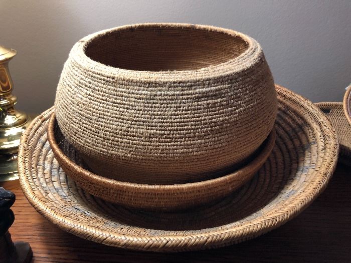 Authentic hand woven Indian baskets