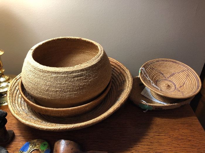 Authentic hand woven Indian baskets