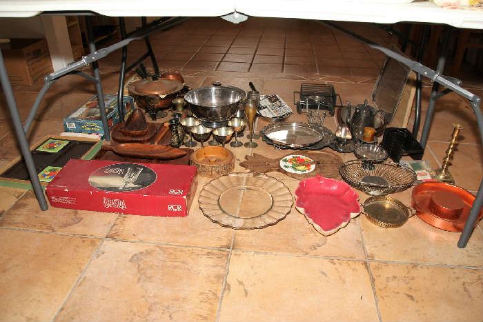 Crystal (In Box), Silver Plate, Copper