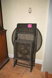 Metal Table with 2 Chairs
