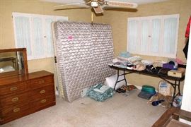 Twin Mattresses, Box Springs and Frame, Dressers with Mirrors, Nightstand, Corner Unit