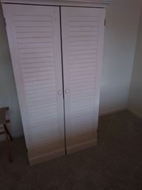 Two-door work station cabinet