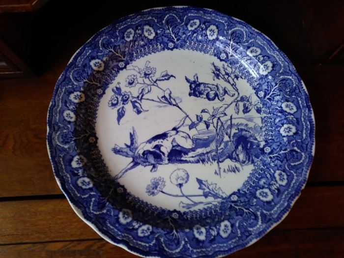Royal Doulton - Large charger - Hound chasing the hare