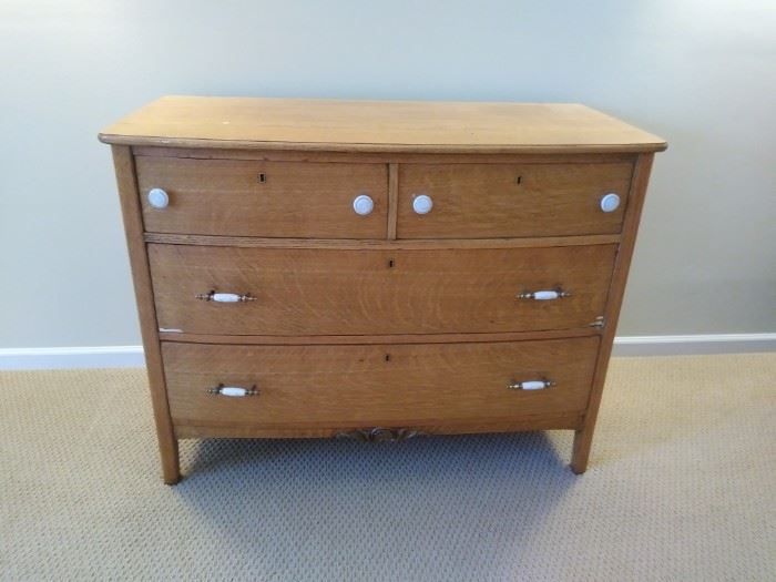 Vintage chest of drawers in basement 
