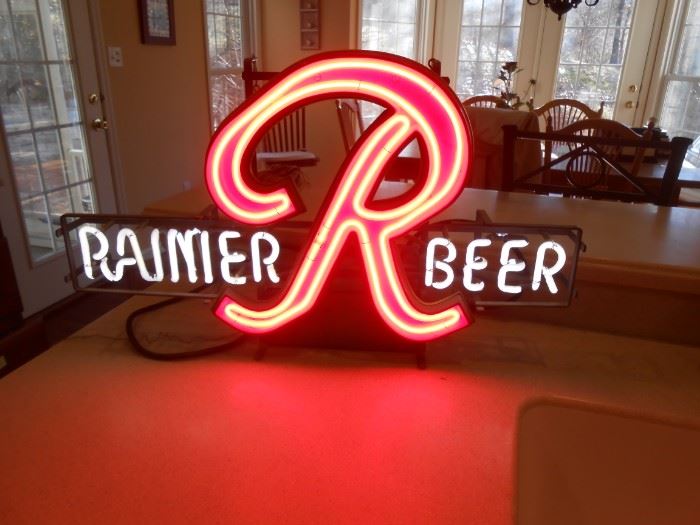 Rare Rainier Beer sign