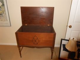 Vintage trunk on legs