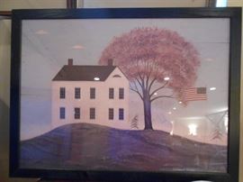 Warren Kimble  (I believe this is painted on wood)