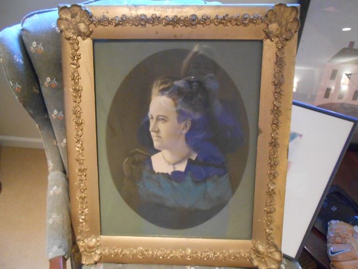 Gorgeous Victorian lady and frame