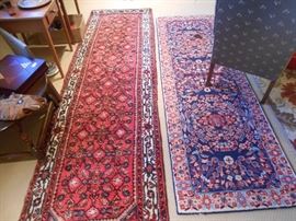 The longer runner is approx. 9 X 3, and the shorter runner is approx 8 X 2.5