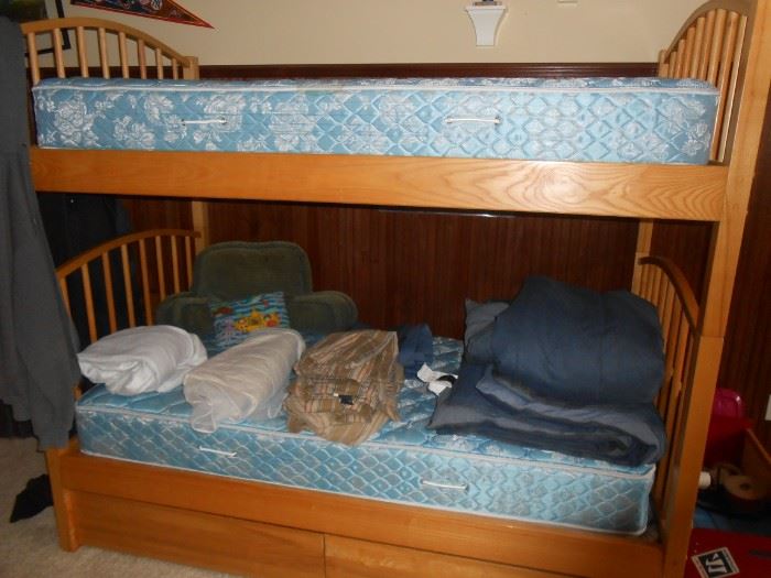 Bunk mattresses and bed linens