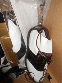 These are brand new golf shoes + several more used pairs