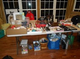 Many many Creative Moments items in boxes far left