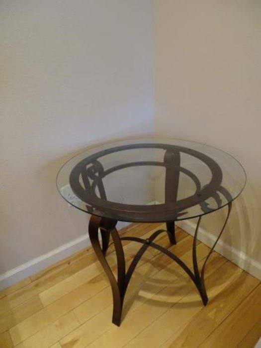 Glass and Metal table in mint condition