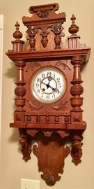 ANTIQUE LUCCA CLOCK. PENDULUM IS INCLUDED, BUT WAS SAFELY REMOVED FOR THIS SALE.