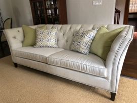 Ethan Allen Tufted Sofa with Nailhead Trim